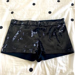 Express black sequin shorts-size 4